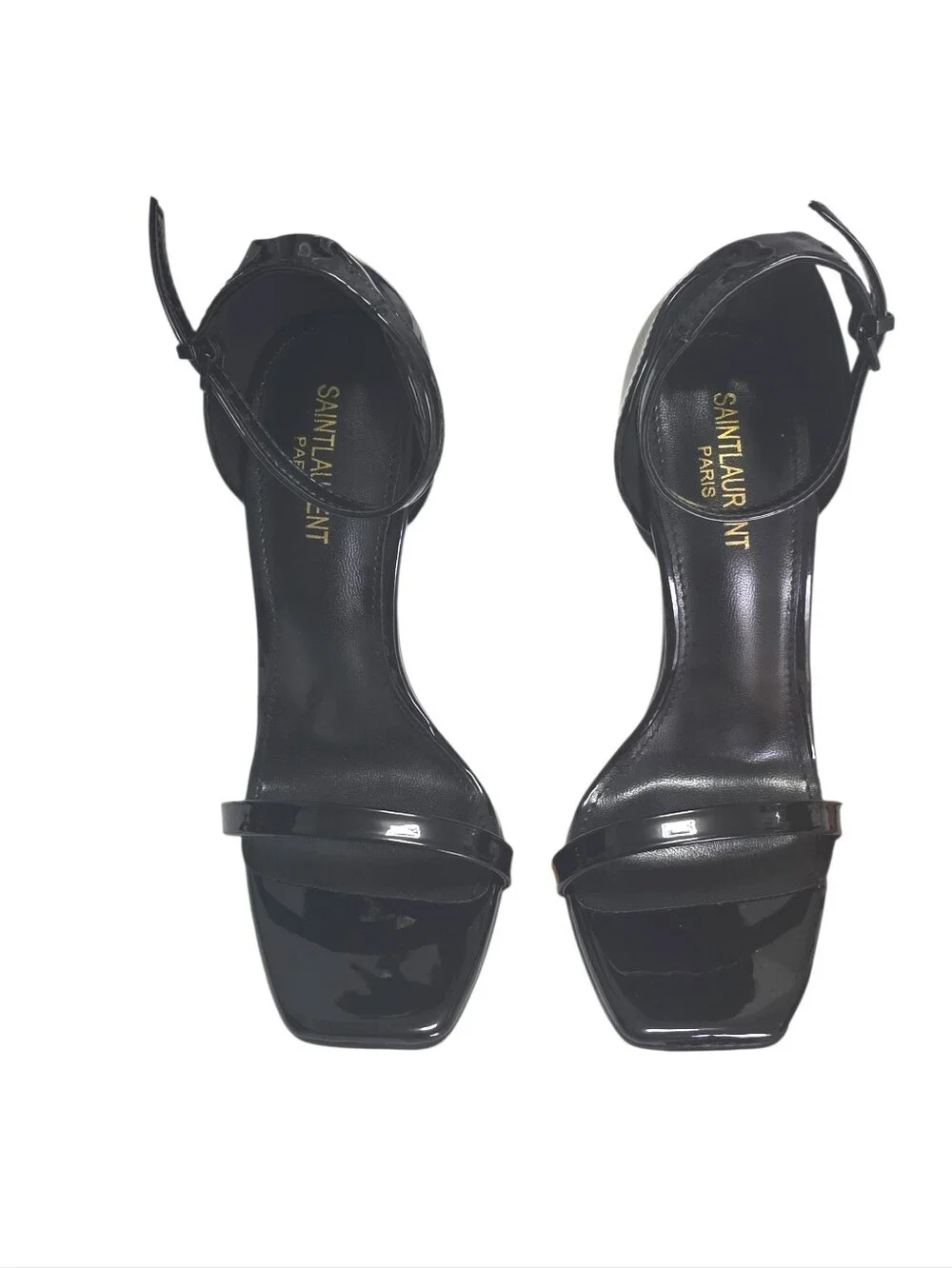 Yves Saint Laurent YSL Gold Logo “Opyum” Heels Size 36 - Picture 2 of 6